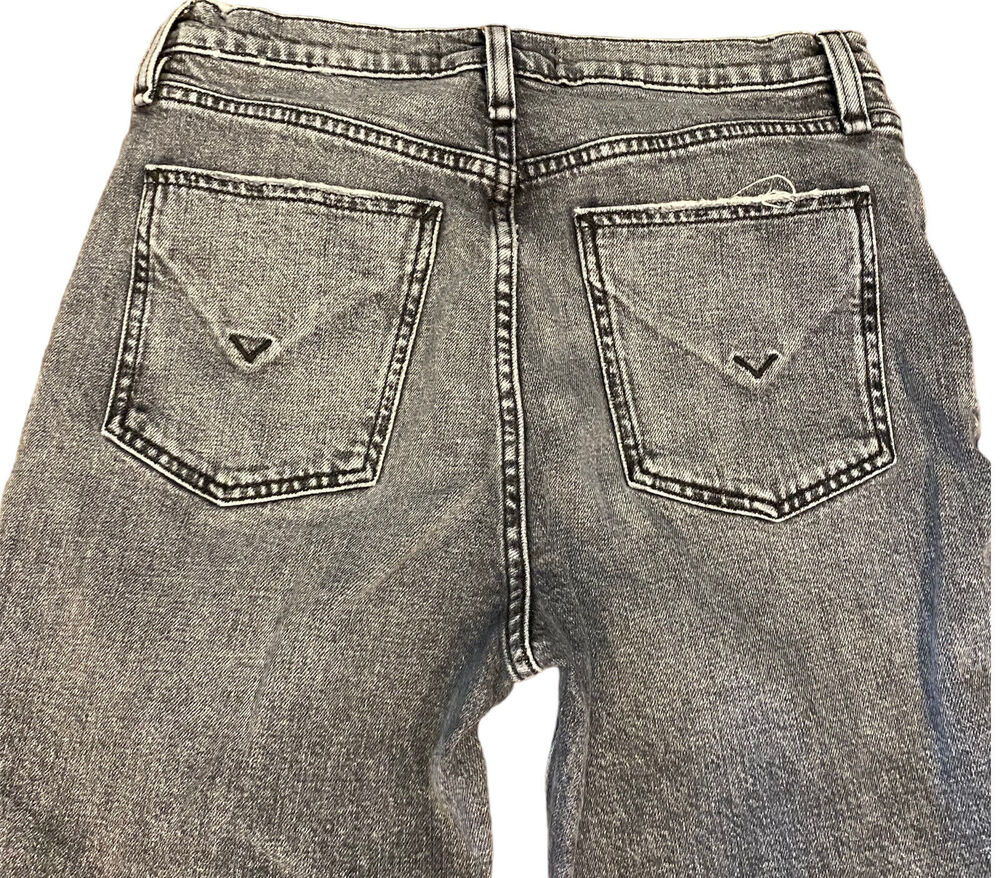 Hudson Holly High Rise Straight Leg Denim Jeans Size 29 Gray